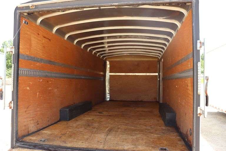 2015 H&H 20' - 14,000# tandem axle Enclosed Trailer, side door, fold down rear door, 72" interior door height, single row of E-Track, showing some dents & scratches, 2-5/16" ball hitch, Vin # 533TC2020FC250778