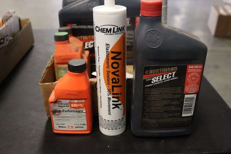 Box to go - 10W-30 oil and caulk