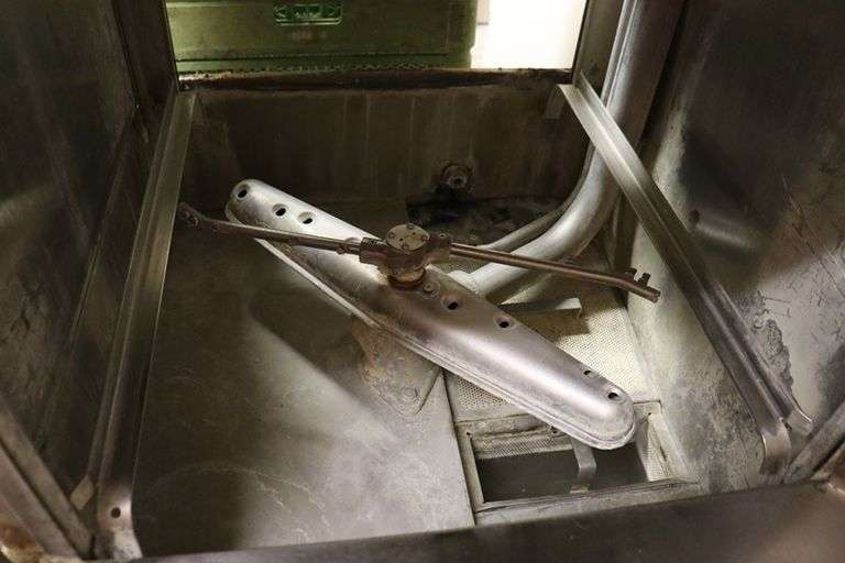 Hobart AM-12A stainless pass through dish washer - 200/230, 400/460 volt - 3 phase - nice