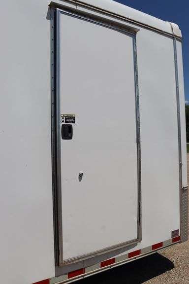 2015 H&H 20' - 14,000# tandem axle Enclosed Trailer, side door, fold down rear door, 84" interior door height, single row of E-Track, showing some dents & scratches, 2-5/16" ball hitch,  Vin # 533TC2020FC250779
