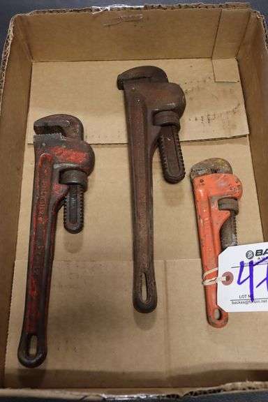 Times 3 - Pipe wrenches - various brands