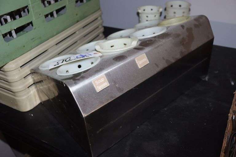 Stainless 20" 8 compartment counter top silverware dispenser