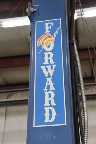 Forward DP97A automotive 9000# 2 post hoist - 1 PH - 2 HP - 140" tall