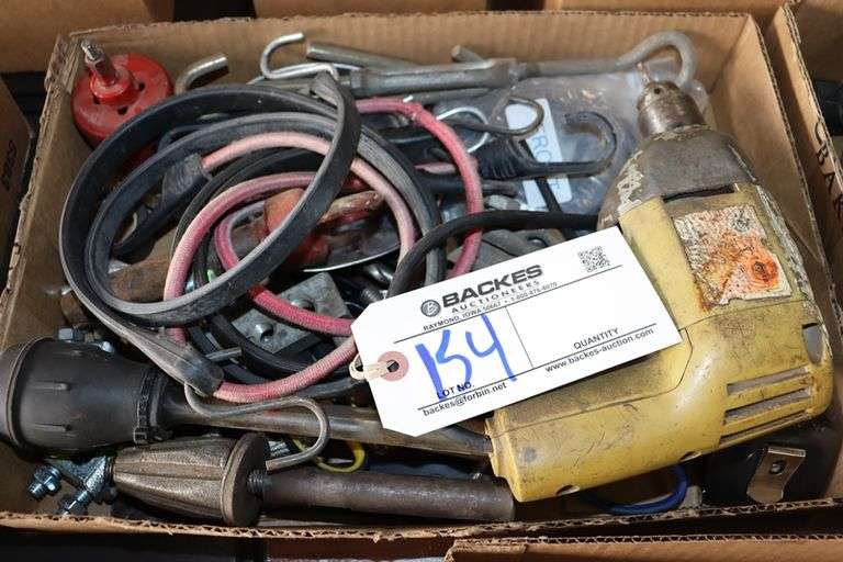Box flat to go - Bungie cords, electric drill ,& more