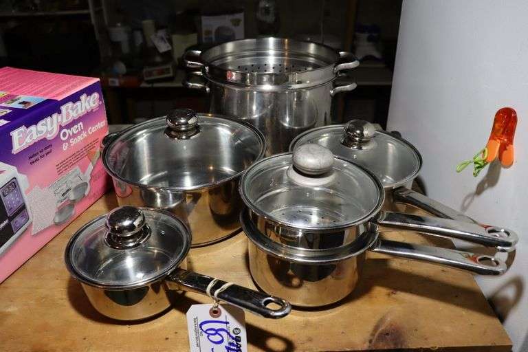All to go - Stainless stock pots, sauce pans, &more