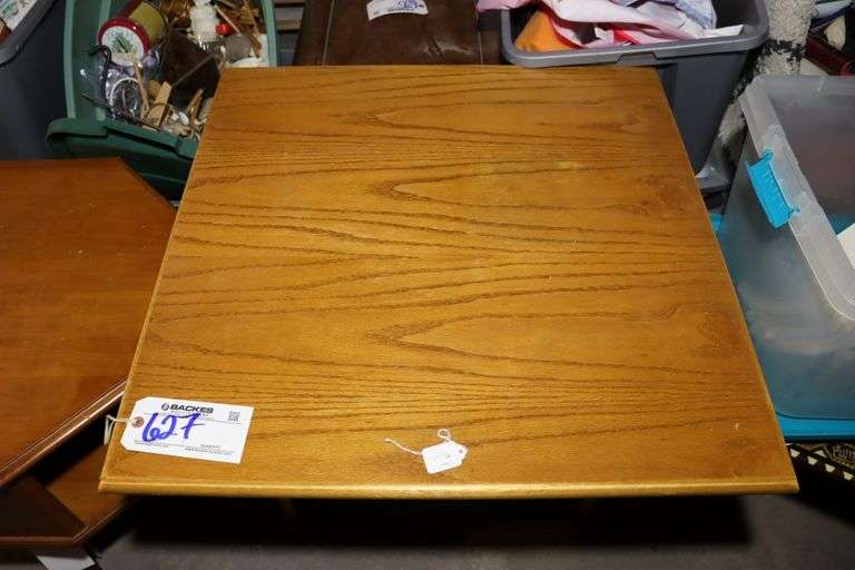 30" x 30" wood table
