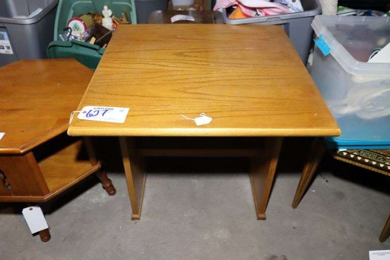 30" x 30" wood table