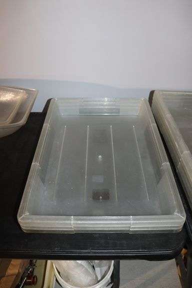 Times 4 - 18" x 26" x 4" food storage containers - no lids