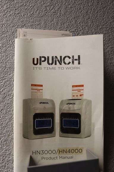 Upunch HN4000 digital time clock with cards & holder