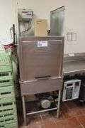 Hobart AM-12A stainless pass through dish washer - 200/230, 400/460 volt - 3 phase - nice