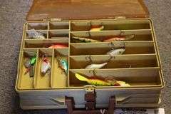 Plano Mega fish tackle box with inventory