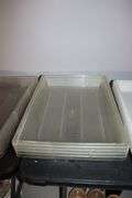 Times 5 - 18" x 26" x 4" food storage containers - no lids
