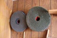 Floor scrubber with mops, brooms, & pads - unknown condition