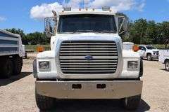 1995 Ford LT9000 tandem axle dump truck, 18k# front axles, 40K# rear axles, 3176 Cat motor, Eaton 10 spd trans, Chief 16' steel box, 553,340 miles, 385/65R22.5 steer tires, 11R/22.5 rear tires, good rubber, rear inner tire off bead, Vin # 1FDZU90S8SVA71756