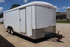 2015 H&H 20' - 14,000# tandem axle Enclosed Trailer, side door, fold down rear door, 72" interior door height, single row of E-Track, showing some dents & scratches, 2-5/16" ball hitch, Vin # 533TC2020FC250778