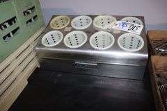 Stainless 20" 8 compartment counter top silverware dispenser
