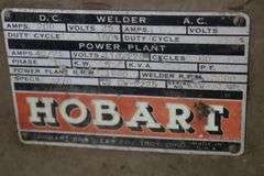 Hobart 2225 gas generator welder, DC amps 200 - 25 volt, Wisconsin size 3-1/4 x 3-1/4 size motor