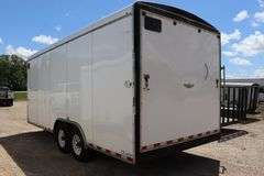 2015 H&H 20' - 14,000# tandem axle Enclosed Trailer, side door, fold down rear door, 84" interior door height, single row of E-Track, showing some dents & scratches, 2-5/16" ball hitch,  Vin # 533TC2020FC250779