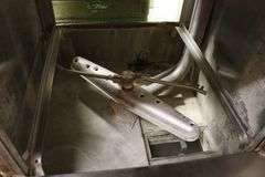 Hobart AM-12A stainless pass through dish washer - 200/230, 400/460 volt - 3 phase - nice