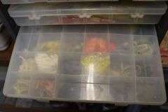 4 drawer organizer with fishing inventory