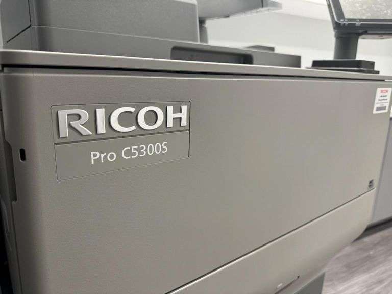 Ricoh Pro C5300S multi purpose copier with finisher - finisher will need to be removed to get it out of building