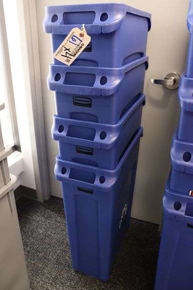 Times 4 - Rubbermaid Slim Jim recycle cans