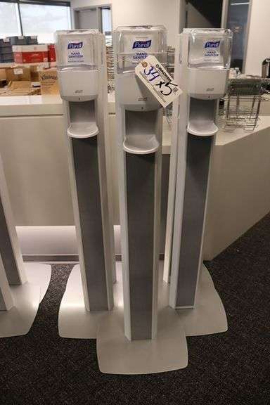 Times 5 - Purell hand sanitizer stands