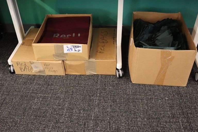 4 boxes to go - Oak Point bags & RES U bags