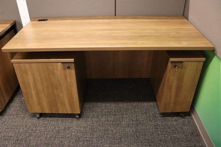 Times 2 - 30" x 66" wood laminate portable adjustable height office desk - excellent