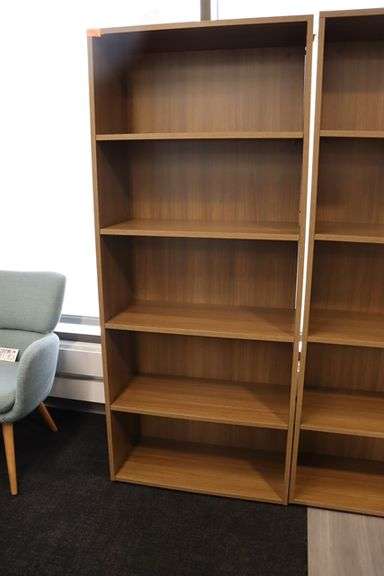 Times 3 - 30" x 72" x 14" wood laminate book cases - nice