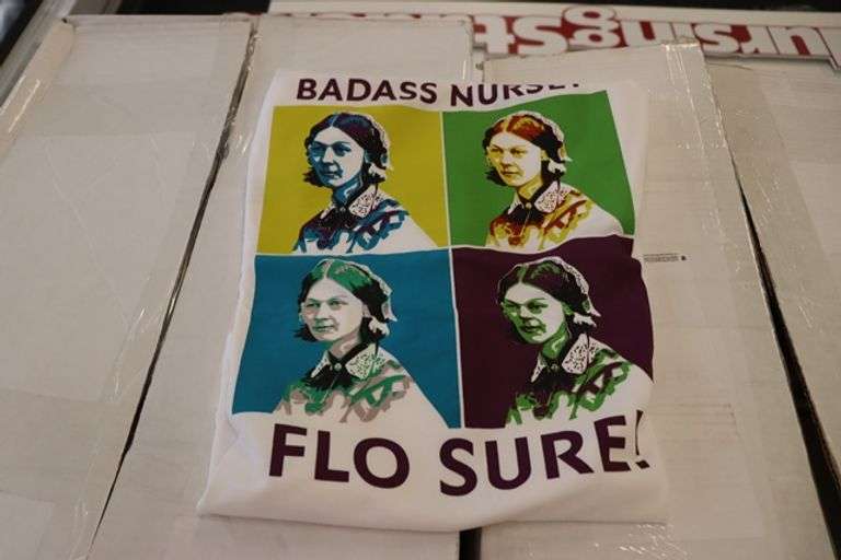 4 boxes to go - White bad ass nurse shirts