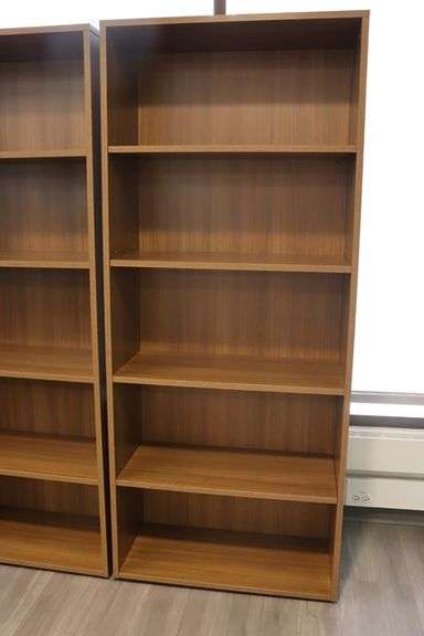 Times 3 - 30" x 72" x 14" wood laminate book cases - nice
