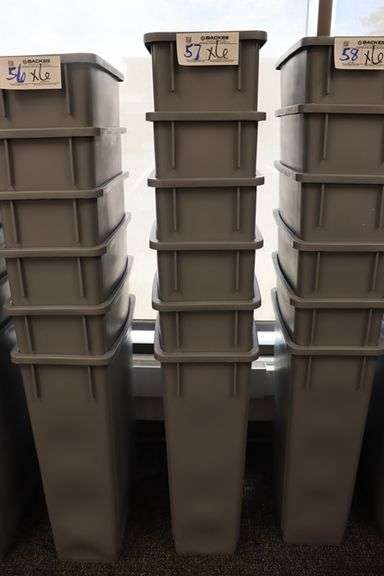 Times 6 - Grey Slim line style trash cans