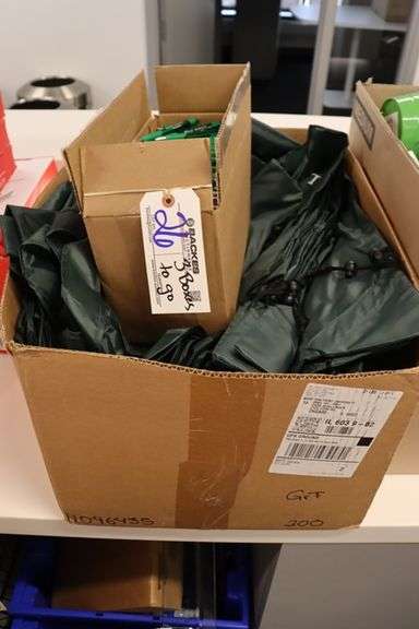 All to go - 3 boxes of Oak Point bags, pens, & more