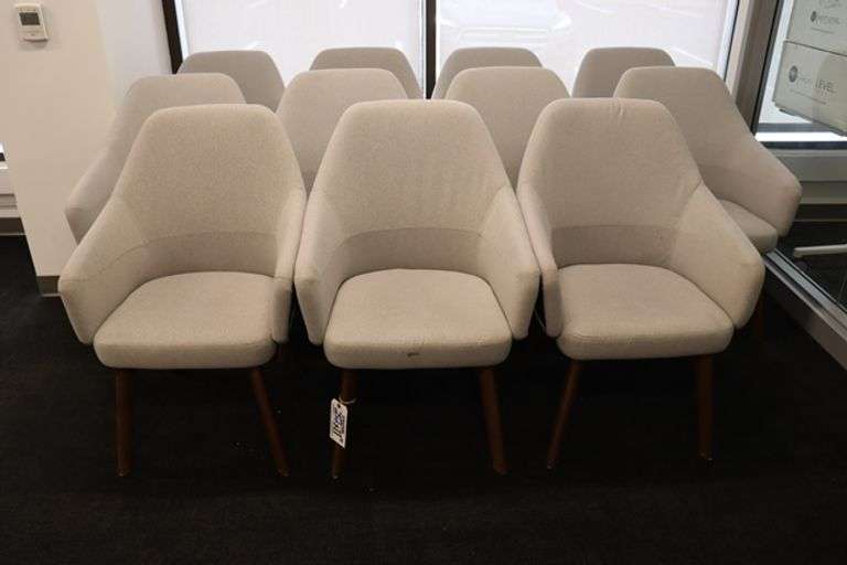 Times 11 - Grey tweed lounge arm chairs