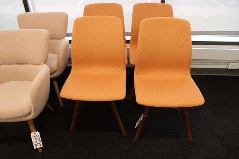 Times 4 - Orange tweed office chairs