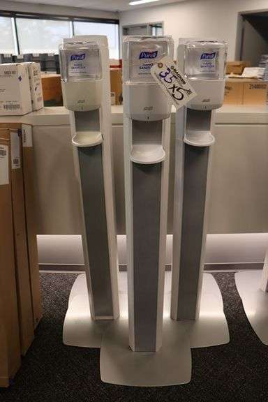 Times 5 - Purell hand sanitizer stands