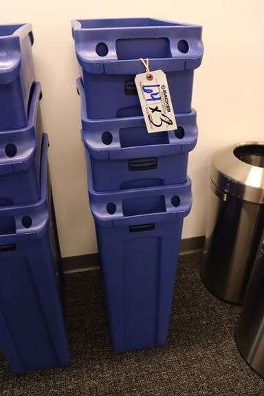 Times 3 - Rubbermaid Slim Jim recycle cans