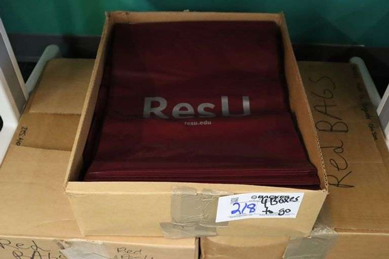 4 boxes to go - Oak Point bags & RES U bags