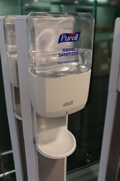 Times 4 - Purell hand sanitizer stands