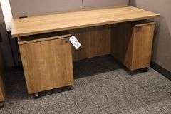 Times 2 - 30" x 66" wood laminate portable adjustable height office desk - excellent