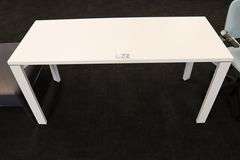 Times 2 - 24" x 60" white laminate top tables - nice