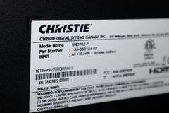 Christie UHD982-P LCD panel monitor with wall mount bracket & remote