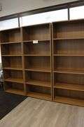 Times 3 - 30" x 72" x 14" wood laminate book cases - nice