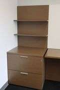 36" x 72" wood laminate office desk with 24" x 132" matching credenza - nice set