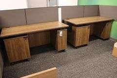 Times 2 - 30" x 66" wood laminate portable adjustable height office desk - excellent