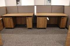 Times 2 - 30" x 66" wood laminate portable adjustable height office desk - excellent
