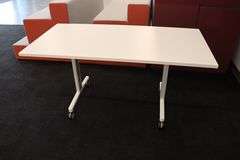Times 4 - Senator Array 30" x 60" portable white laminate flip top tables