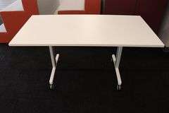 Times 4 - Senator Array 30" x 60" portable white laminate flip top tables