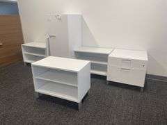All to go - White wood laminate office cabinet